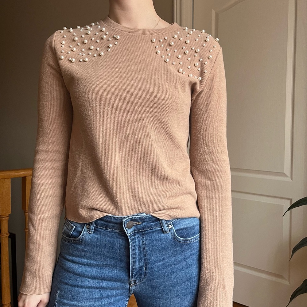 Zara pearl detail sweater - Picture 1 of 3